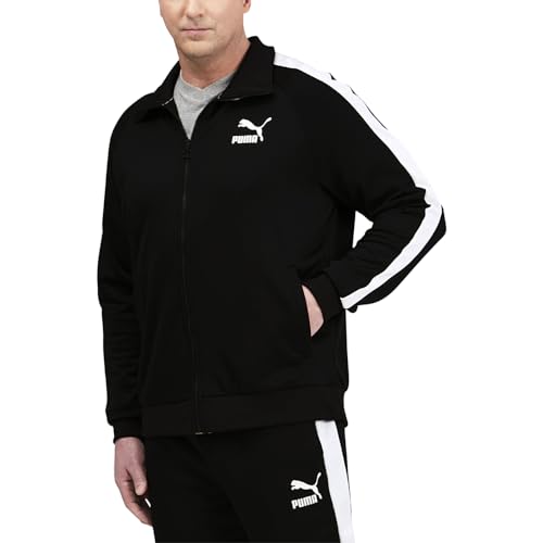 PUMA Herren Iconic T7 Trainingsjacke Oberbekleidung, Black Weiß, XXX-Large Groß von PUMA