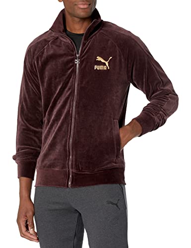 Puma Herren Iconic T7 Velours-Trainingsjacke Oberbekleidung, Fudge, S von PUMA