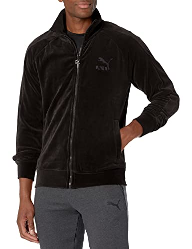 Puma Herren Iconic T7 Velours-Trainingsjacke Oberbekleidung, Schwarz, S von PUMA