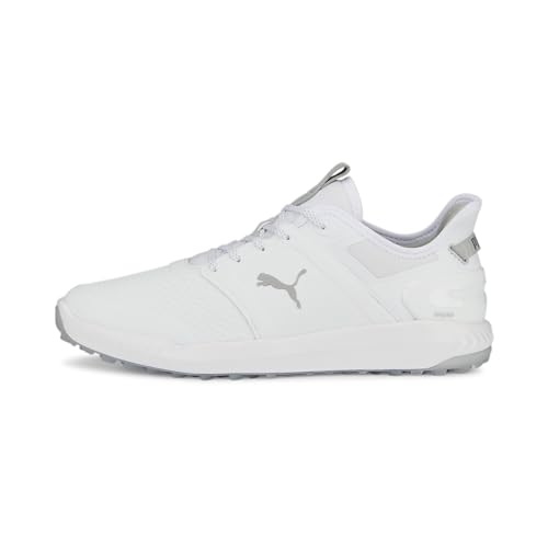 PUMA Herren Ignite Elevate Golfschuh, Weiß Silber, 41 EU von PUMA