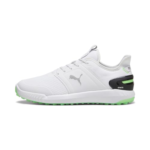 PUMA Herren Ignite Elevate Golfschuh, White-Fluro Green PES Black, 49 EU von PUMA