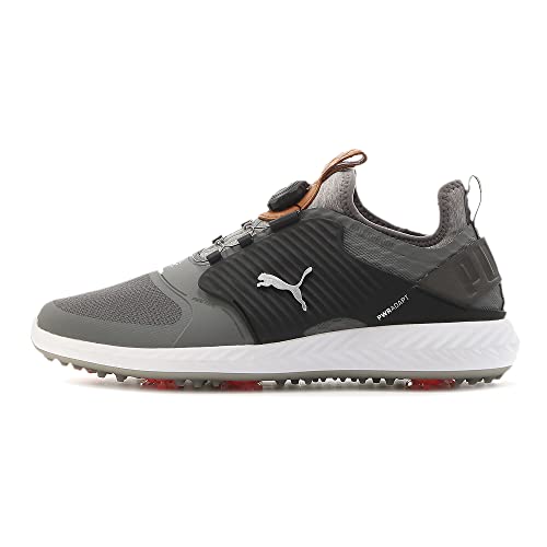 PUMA Herren Ignite Pwradapt Caged Disc Golfschuhe, Grau Quiet Shade Bronze Black 03, 43 EU von PUMA