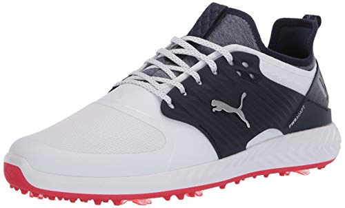 PUMA Herren Ignite Pwradapt Caged Golfschuhe, White Silver Peacoat, 42.5 EU von PUMA