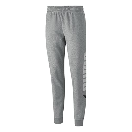 PUMA Herren Jogginghose Sweatpants Essentials+ Logo Pants, Farbe:Grau, Artikel:-03 medium Gray Heather, Größe:2XL von PUMA