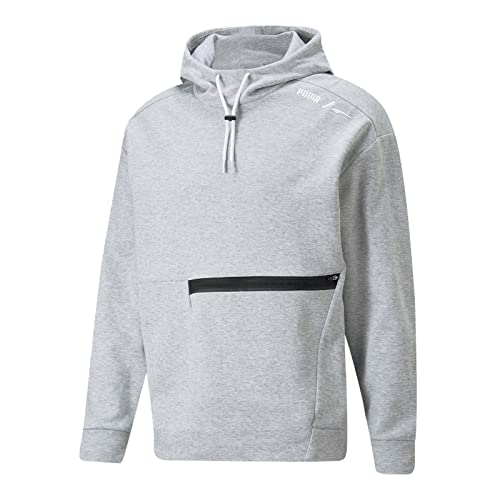 PUMA Herren Kapuzensweatshirt Pullover Sweatshirt Kapuzenpullover Rad/Cal Hoodie, Farbe:Grau, Artikel:-04 Light Gray Heather, Größe:L von PUMA