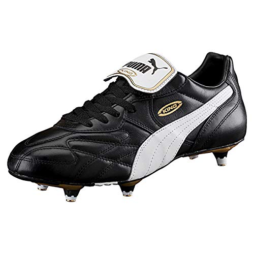 PUMA Herren King Pro SG Fußballschuhe, Black-White-Team Gold, 40.5 EU von PUMA