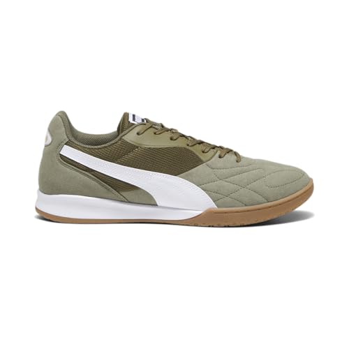 PUMA Herren King Top Hallentrainer Fußballschuhe Sneaker, Olive Drab/PUMA White/PUMA Gold, 39 EU PUMA Herren King Top Hallentrainer Fußballschuhe Sneaker, Olive Drab/PUMA White/PUMA Gold, 39 EU von PUMA