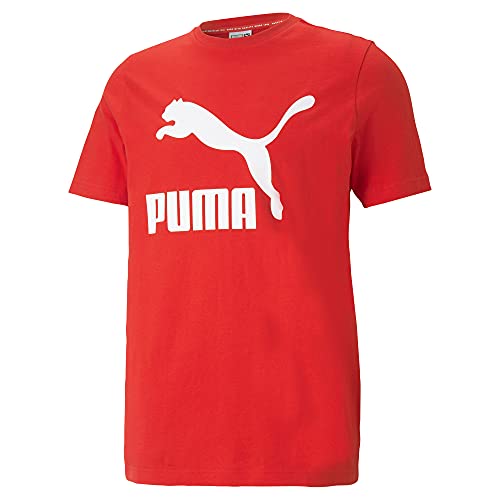 PUMA Herren Klassisches T-Shirt, Logo/High Risk Red, XX-Large von PUMA