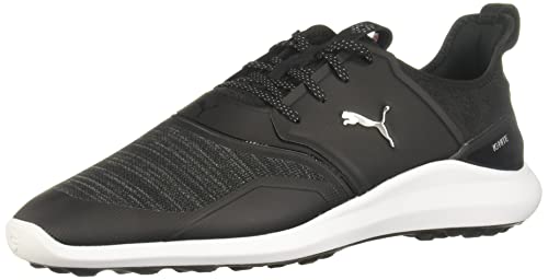 PUMA Herren Ignite Nxt Lace Golfschuh, Black Silver Weiß, 41.5 EU von PUMA