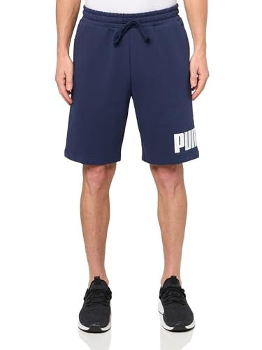 PUMA Herren Logo Fleece 10" (Available in Big & Tall) Shorts, Marineblau, Ss25, XXX-Large Groß von PUMA