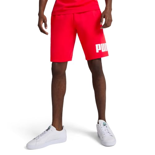 PUMA Herren Logo Fleece 10" (Available in Big & Tall) Shorts, for All Time Red Ss25, Groß von PUMA