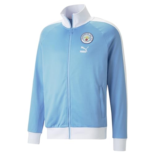 PUMA Herren Manchester City F.C. ftblHeritage T7 Trainingsjacke LTeam Light Blue White von PUMA