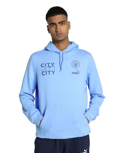 PUMA Herren Manchester City FtblCore Hoodie XXLTeam Light Blue White von PUMA