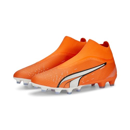 PUMA Herren Match+ Ll Fg/Ag Fussballschuh, Ultra Orange White Blue Glimmer, 47 EU von PUMA