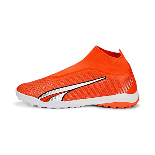 PUMA Herren Match+ Ll Tt Fussballschuh, Ultra Orange White Blue Glimmer, 44 EU von PUMA