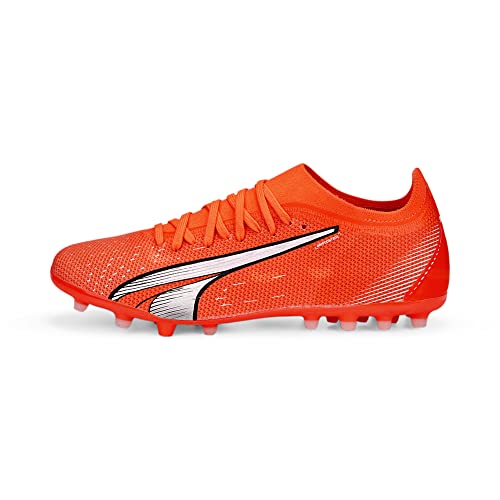 PUMA Herren Match Mg Fussballschuh, Ultra Orange White Blue Glimmer, 41 EU von PUMA