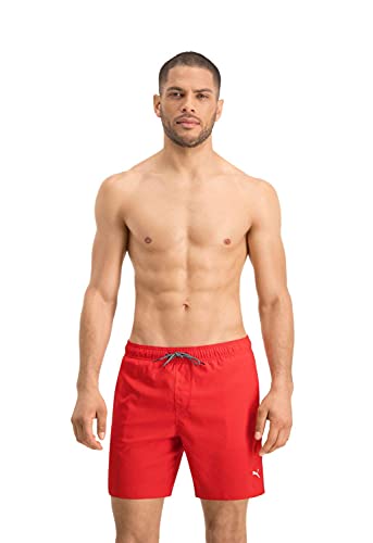 PUMA Herren Medium Length Swim Shorts Badebekleidung, Rot, M EU von PUMA