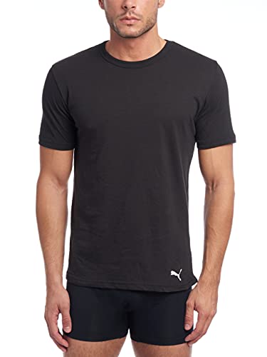 PUMA Herren Men's 3 Pack Crew Neck T-Shirts Unterhemd, Weiß/Grau/Schwarz, Groß von PUMA