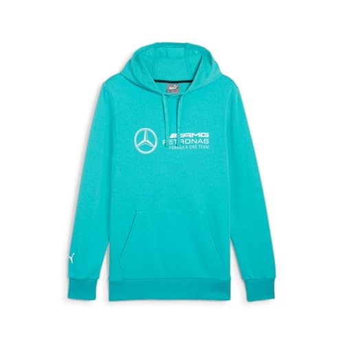 PUMA Herren Mercedes-amg Petronas Essentials Fleece Hoodie Kapuzenpullover, Glänzendes Grün, X-Large von PUMA