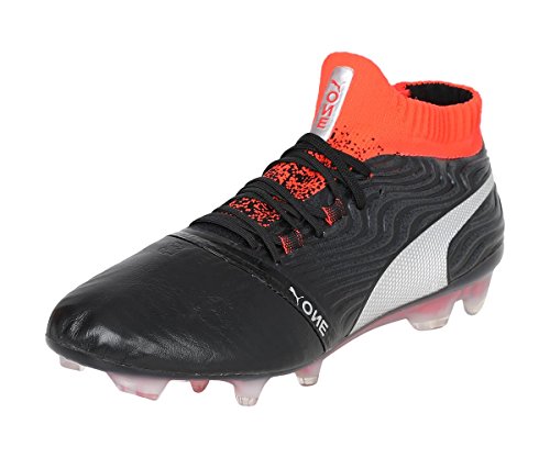 PUMA Herren ONE 18.1 FG Fußballschuhe, Black-Silver-Red, 44.5 von PUMA