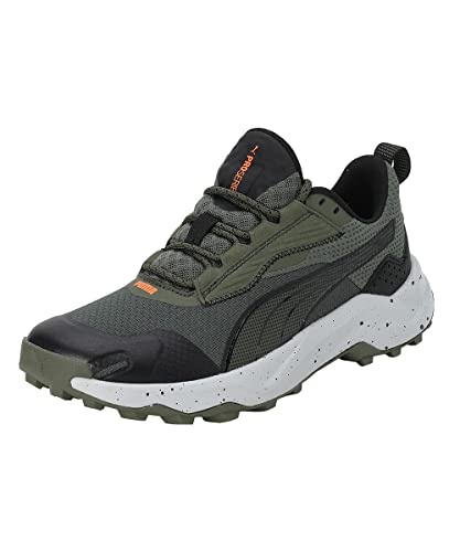 PUMA Unisex Adults' Sport Shoes OBSTRUCT PROFOAM Road Running Shoes, GREEN MOSS-PUMA BLACK-ULTRA ORANGE, 42.5 von PUMA