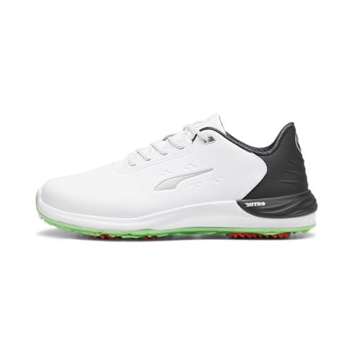 PUMA Herren PHANTOMCAT Nitro + Golfschuh, White Black-Fluro Green PES, 42.5 EU von PUMA