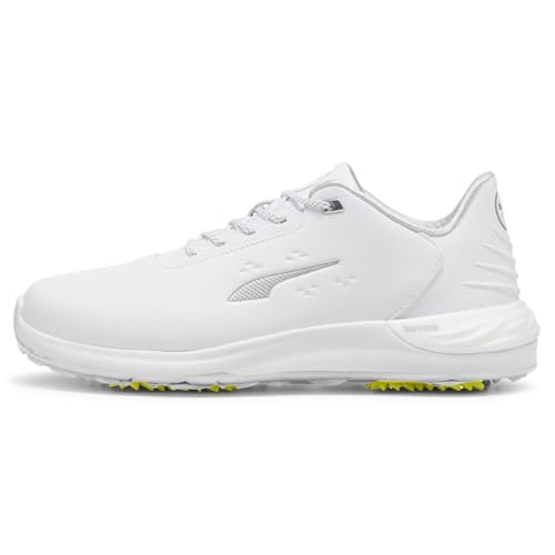 PUMA Herren Phantomcat Nitro + Golf Shoe, White Silver-Ash Gray, 46 EU von PUMA