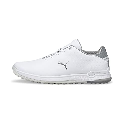 PUMA Herren PROADAPT ALPHACAT Leather Golfschuh, White Silver, 40 EU von PUMA