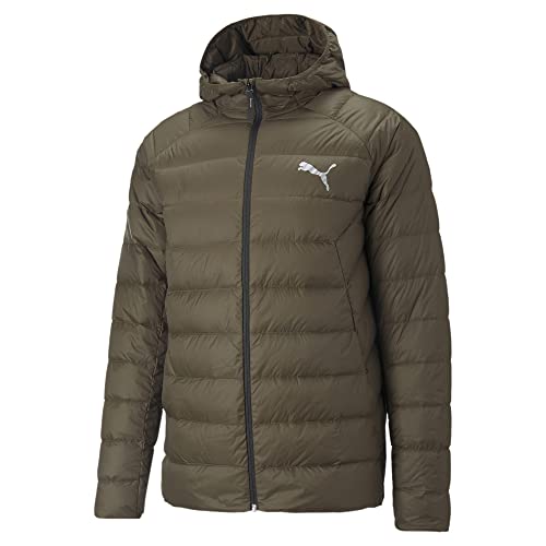 PUMA Herren Packlite Daunenjacke mit Kapuze Sweatshirt, Deep Olive, M von PUMA