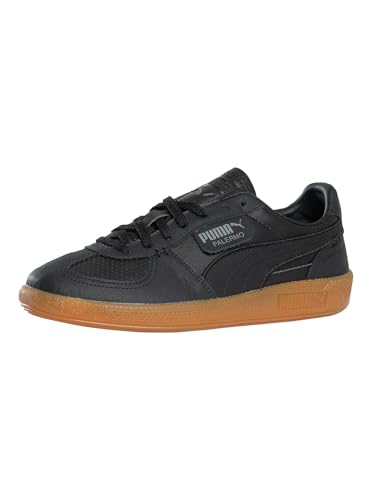PUMA Herren Palermo Leder-Sneaker, Black/Gum, 44 EU von PUMA
