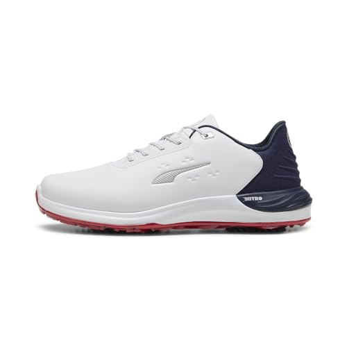 PUMA Herren Phantomcat Nitro Wide Golfschuhe, White-deep Navy-for All Time Red, 45.5 EU Weit PUMA Herren Phantomcat Nitro Wide Golfschuhe, White-deep Navy-for All Time Red, 45.5 EU Weit von PUMA