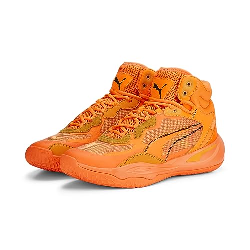 PUMA Herren Playmaker PRO MID Laser Basketballschuh, Ultra ORANGE-CLEMaleTINE, 40.5 EU von PUMA