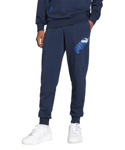 PUMA Herren Power Graphic Sweatpants Tr Cl Strickhose, Club Navy, XL von PUMA