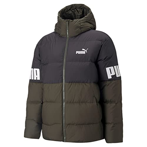 PUMA Herren Power Hooded Down Puffer Sweatshirt, Forest Night, L von PUMA