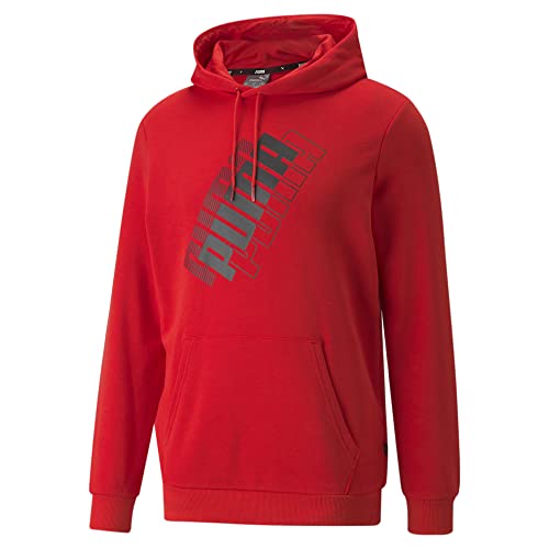 PUMA Herren Power Logo Hoodie Tr Sweatshirt, Rot, M von PUMA