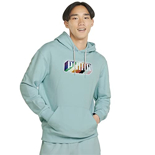 PUMA Herren Pride Hoodie Kapuzenpullover, Light Aqua, X-Large von PUMA