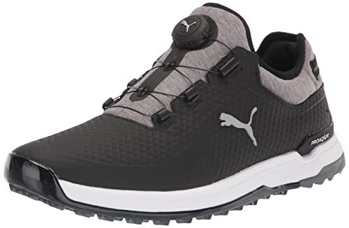 PUMA Herren ProAdapt Alphacat Disc Golfschuh, Black Silver/Quiet Shade, 39 EU von PUMA