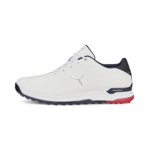 PUMA Herren ProAdapt Alphacat Leder Golfschuh, White Navy for All time red, 40.5 EU von PUMA