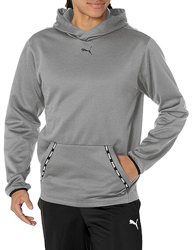 PUMA Herren Pwr Fleece Taped Hoodie, Kühles Dunkelgrau, X-Large von PUMA