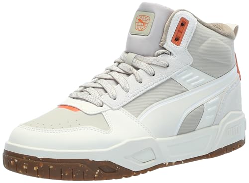 PUMA Men's RBD Tech Mid Shoes, Black-Clementine-White, 7, Desert Dust-frosted Ivory-maple Syrup, 44.5 EU von PUMA