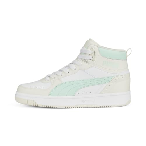 PUMA Herren Rebound Joy Sneaker, Weiß Minty Burst Vapor Grau, 42.5 EU von PUMA