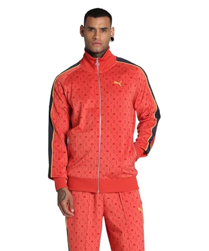 PUMA Herren Road to Unity T7 Trainingsjacke S Red Fire AOP von PUMA