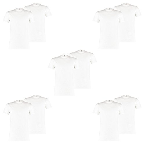 PUMA 10 er Pack Basic Crew T-Shirt Men Herren Unterhemd Rundhals, Farbe:300 - White, Bekleidungsgröße:S von PUMA