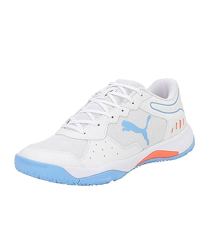 PUMA Unisex Adults' Sport Shoes SOLARSMASH RCT Tennis Shoes, PUMA WHITE-PUMA BLACK-TEAM LIGHT BLUE, 40 von PUMA