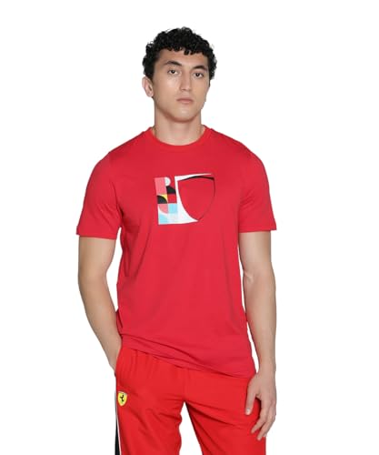 PUMA Herren Scuderia Ferrari HP Race Big Shield T-Shirt M, Rosso Corsa Red PUMA Herren Scuderia Ferrari HP Race Big Shield T-Shirt M, Rosso Corsa Red von PUMA