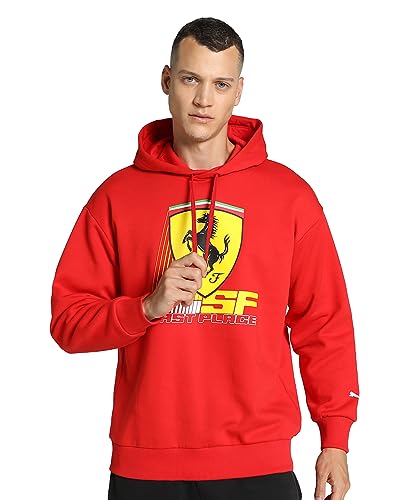 PUMA Herren Scuderia Ferrari Race CBS Motorsport Hoodie SRosso Corsa Red von PUMA