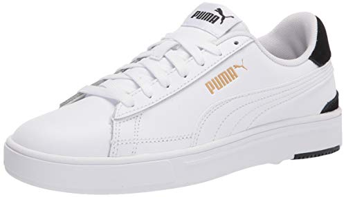 PUMA Herren Serve Pro Sneaker, weiß-weiß-Team Gold-schwarz, 47 EU von PUMA