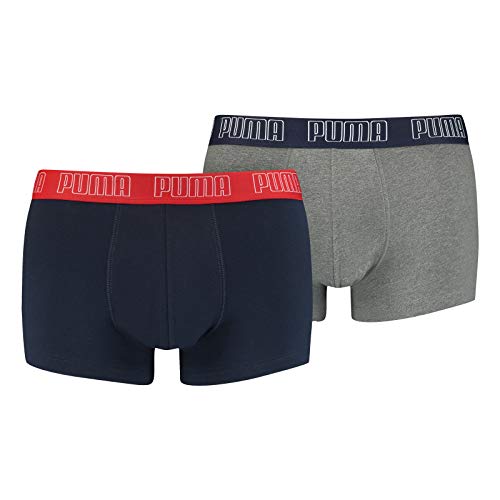 PUMA Herren Shortboxer Unterhosen Trunks 2er Pack, Wäschegröße:S, Artikel:-006 Blue/Grey Melange von PUMA