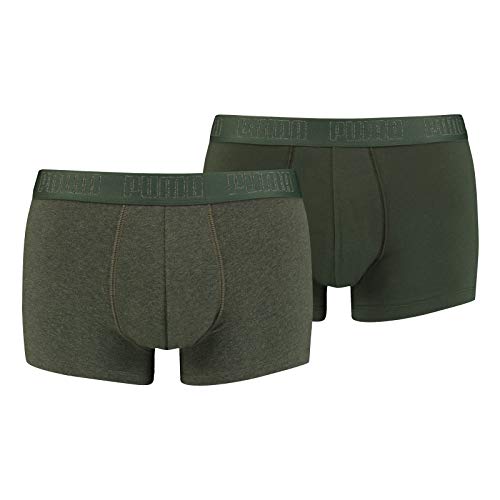 PUMA Herren Shortboxer Unterhosen Trunks 2er Pack, Wäschegröße:XL, Artikel:-009 Green Melange von PUMA