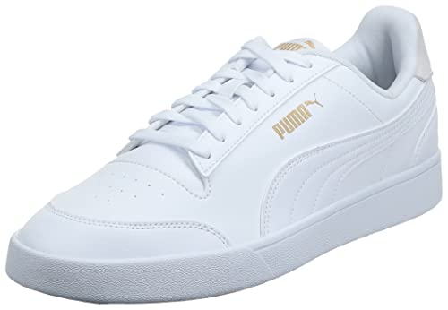 PUMA Herren Shuffle Sneaker, White-White-Team Gold, 44.5 EU von PUMA